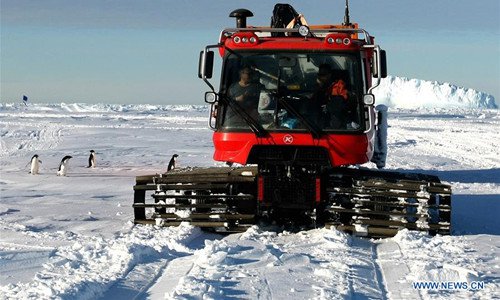 Penguins seen near China's research icebreaker Xuelong in Antarctica -  Global Times