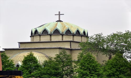 The exterior of the Catholic Country Church (Xi Yan Tang) Photo: CFP