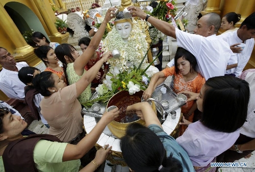 Myanmar's new year celebration - Global Times