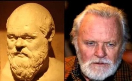 Greek Athenian philosopher Socrates vs British actor Anthony Hopkins (Photo Source: forum.news.cn)