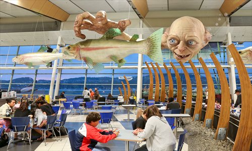 A Gollum sculpture at Wellington Airport