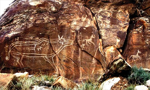 Rock arts from Ningxia Hui Autonomous Region are part of the Ningxia Culture Week. Photos: Courtesy of the organizers