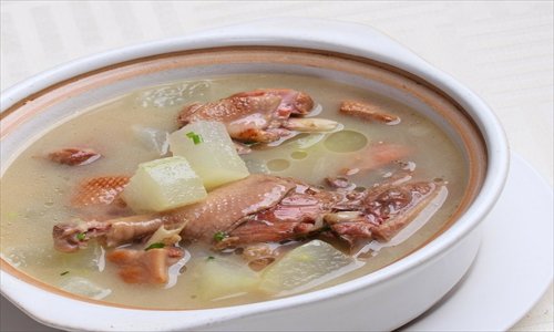 White gourd and duck soup