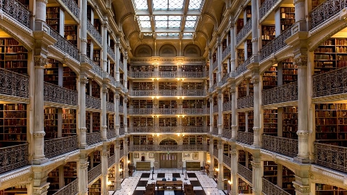 George Peabody Library, Johns Hopkins University, Baltimore, Maryland(Photo source: bbc.com)