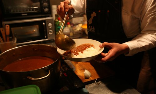 A Japanese-style curry dish from Small Spice
Photo: Cai Xianmin/GT