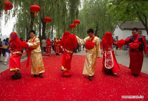 Newlyweds step over 