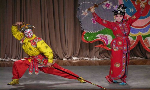 Ghaffar Pourazar performs as the Monkey King, main character of Ming Dynasty (1368-1644) novel Journey to the West. Photo: Courtesy of Ghaffar Pourazar