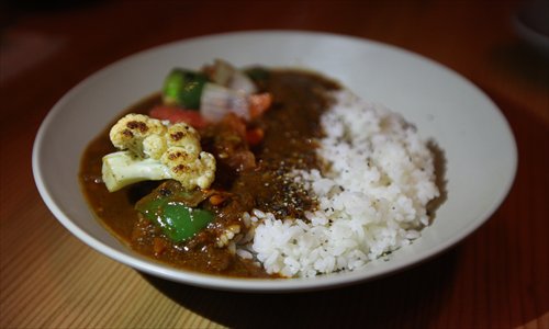 A Japanese-style curry dish from Small Spice
Photo: Cai Xianmin/GT