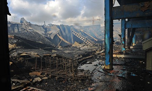 The remains of the international arrivals lounge on Thursday in the aftermath of an inferno at Jomo Kenyatta International Airport in Nairobi Wednesday. Limited flights resumed Thursday following the blaze that gutted the international arrivals area and international departure units 1 and 2 at Kenya's main airport. Photo: AFP