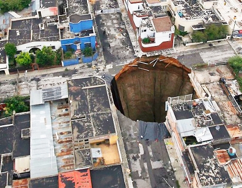 1.The Guatemala Sinkhole, Guatemala city, Guatemala