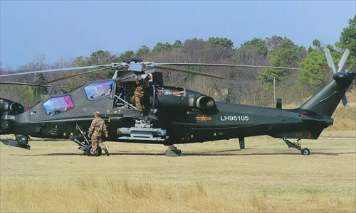 China's WZ-10 armed helicopter. (Photo: China Military Online)