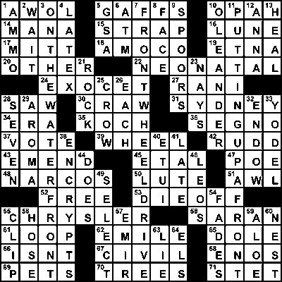 crossword solution