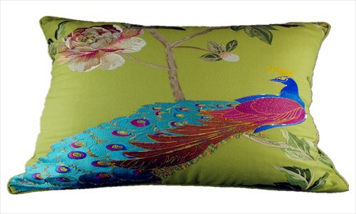 A silk embroidered bolster at V.E Design Photo: Courtesy of the store