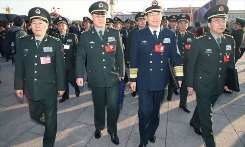 Delegates of the 18th National Congress of the Communist Party of China (CPC) arrive to attend the 18th CPC National Congress at the Great Hall of the People in Beijing, capital of China, November 8, 2012. The 18th CPC National Congress will be opened in Beijing on Thursday morning. Photo: Xinhua