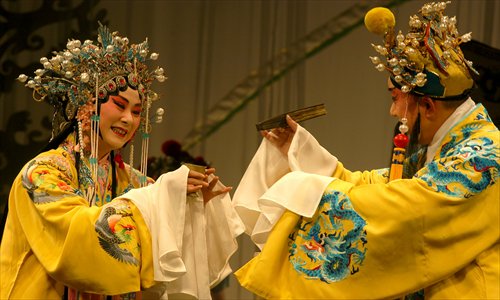 A scene from a Kunqu Opera production of The Palace of Eternal Youth Photo: CFP