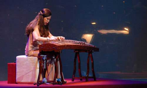 Princess Chulabhorn, the youngest daughter of the Thai King and the Queen, plays Chinese musical instrument Guzheng during the fifth 