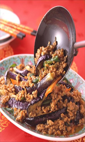 Stir-fried eggplant with minced meat Photo: nipic.com