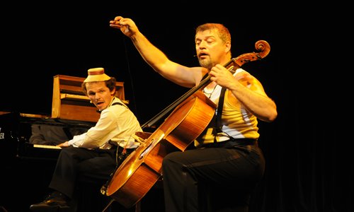 A French comedy duo (above right) who will play in Shanghai during the Croisements Festival