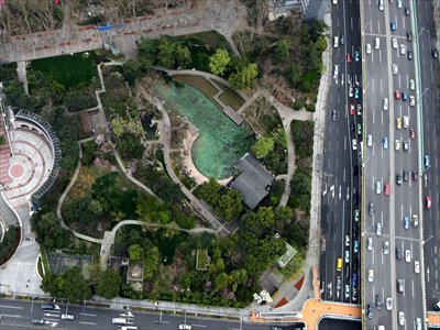 A bird's view of Jing'an Park