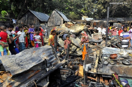 At Least 50 Shanties Gutted In Fire In Dhaka, Bangladesh - Global Times