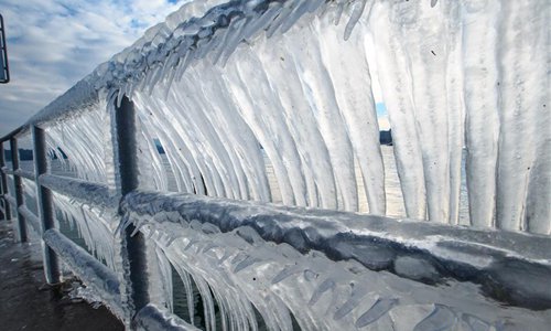 Icicles seen in Geneva, Switzerland - Global Times