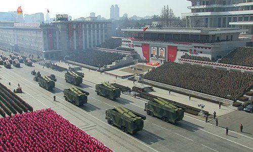 Nkorea Displays Most Advanced Icbm At Military Parade Global Times 