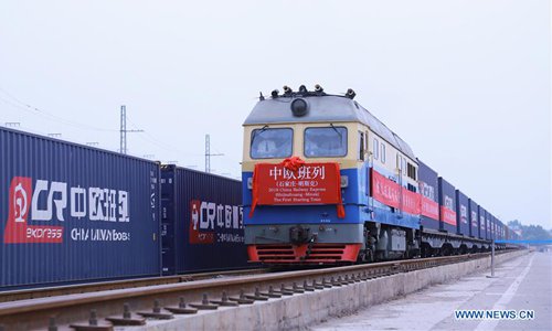 First China Europe Cr Express Cargo Train From Shijiazhuang To Minsk