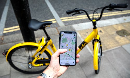 yellow bike sharing