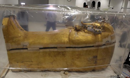 Egypt S Restoration Of Ancient King Tut S Large Coffin Goes Well Global Times