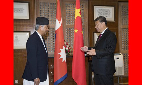 Xi Meets Nepali Congress Party Chief - Global Times