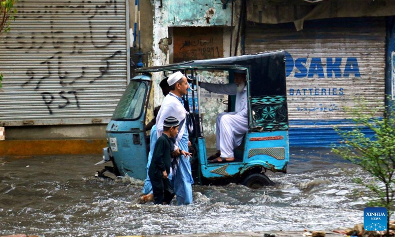 Roads Flooded After Heavy Monsoon Rain In Pakistan Global Times