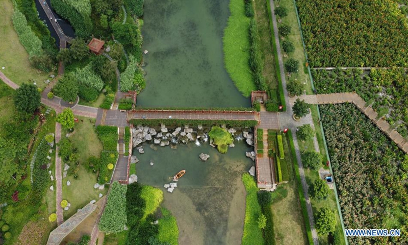 Aerial photo taken on June 3, 2021 shows the scenery of the Nakao River wetland park in Nanning, south China's Guangxi Zhuang Autonomous Region. Photo: Xinhua