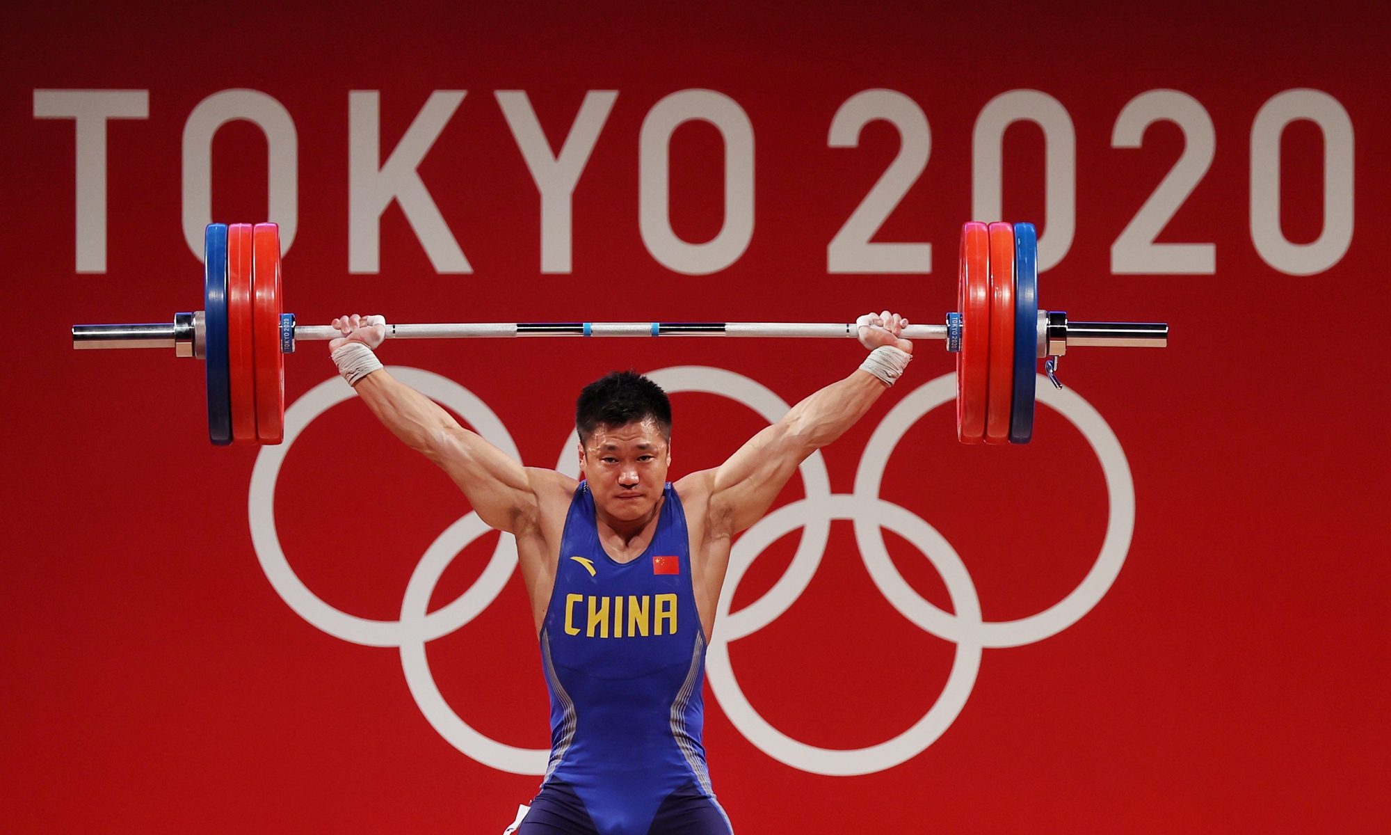 China’s 37-year-old Lü XIaojun has broken the Olympics record and bagged gold in the men’s 81kg weightlifting. This is the second gold on Sat for China and its 21st in total.Photo:Cui Meng/GT