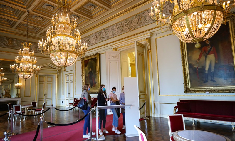 People visit the Royal Palace of Brussels in Brussels, Belgium, July 27, 2021.(Photo: Xinhua)