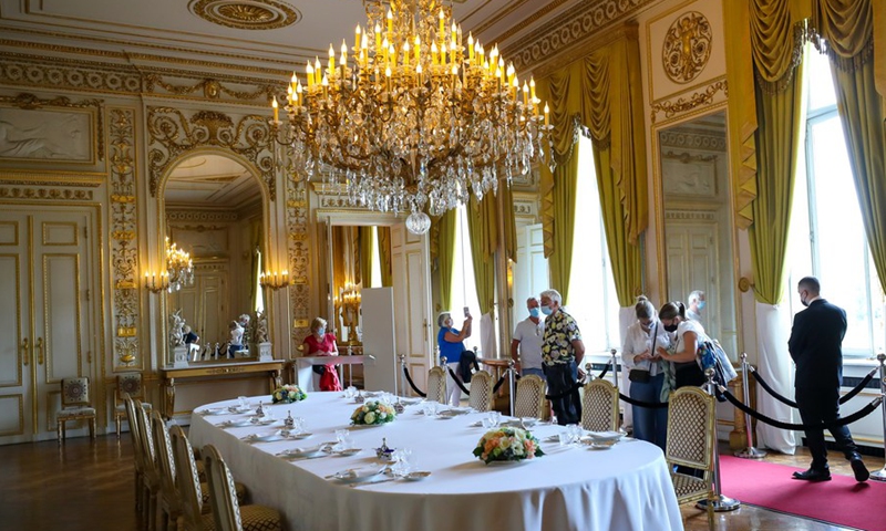 People visit the Royal Palace of Brussels in Brussels, Belgium, July 27, 2021.(Photo: Xinhua)