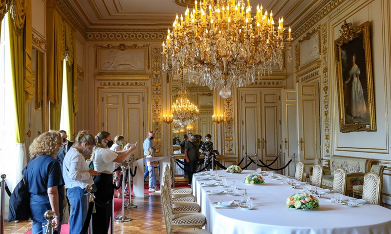 People visit the Royal Palace of Brussels in Brussels, Belgium, July 27, 2021.(Photo: Xinhua)