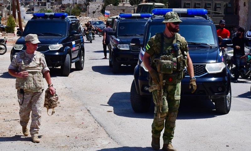 Russian forces are deployed in Daraa province, southern Syria, on Sept. 1, 2021.(Photo: Xinhua)