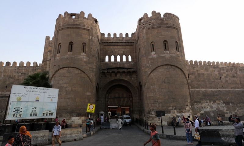 Photo shows the north wall gate of Historic Cairo, Egypt, on Sept. 11, 2021(Photo: Xinhua)