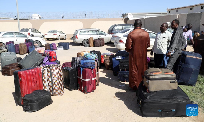 Illegal immigrants are seen at Misurata International Airport in Misurata, Libya, on Nov. 3, 2021. A group of 91 illegal immigrants, mostly children, on Wednesday were voluntarily repatriated from Libya to their home country Niger.(Photo: Xinhua)