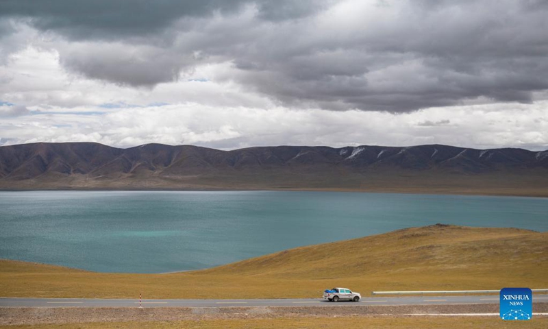 Aerial photo taken on Sept. 22, 2021 shows a lake on the Changtang Plateau, in southwest China's Tibet Autonomous Region. Changtang Plateau, as a key area of inland lakes in China, has a total lake area of over 25,000 square kilometers. It is also known by people for the number and high altitude of lakes. Photo: Xinhua