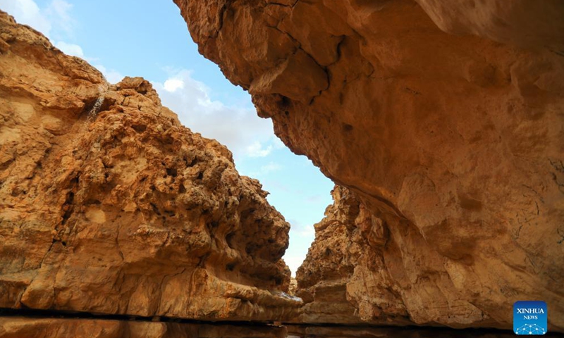 Photo taken on Nov. 20, 2021 shows the scenery at Wadi Degla natural protectorate in Cairo, Egypt. Wadi Degla is one of the important valleys that are located in the capital Cairo.Photo:Xinhua