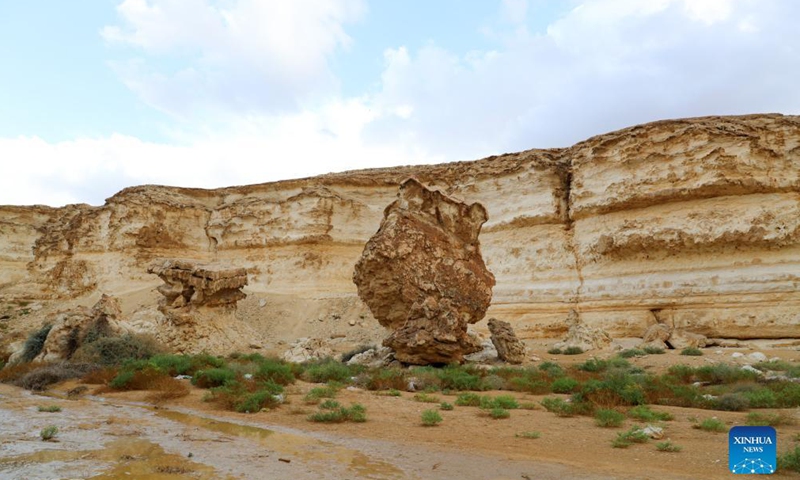 Photo taken on Nov. 20, 2021 shows the scenery at Wadi Degla natural protectorate in Cairo, Egypt. Wadi Degla is one of the important valleys that are located in the capital Cairo.Photo:Xinhua