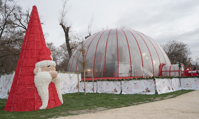 Photo taken on Dec. 1, 2021 shows the Santa factory, a Christmas-related charity to collect donations for children in need, in Budapest, Hungary.(Photo: Xinhua)