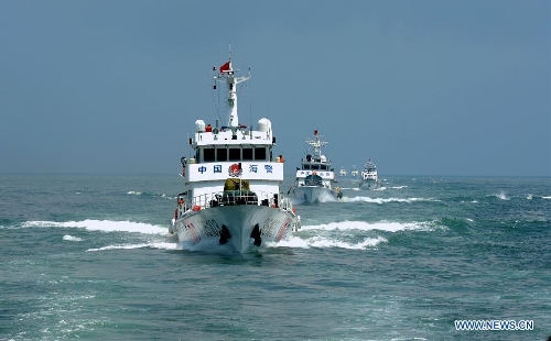 Naval vessels of Fujian Coast Guard Forces take part in offshore drill ...