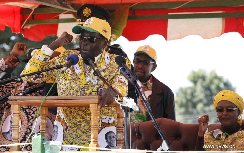 Zimbabwean president addresses supporters' rally - Global Times