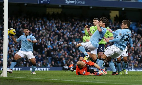 Five-goal City go top as Chelsea, United stumble - Global Times