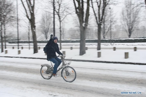 Heavy snow hits France - Global Times