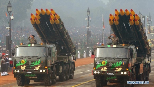 India displays military might at Republic Day parade - Global Times