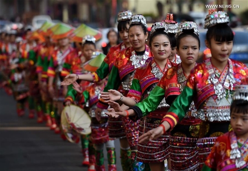 Huayao Dai ethnic people celebrate 