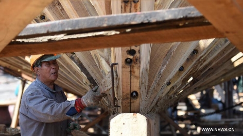 Hand-made wooden boat 'Paichuan' made in NE China - Global Times